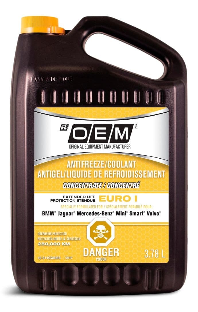 OEM Concentrated Anti-Freeze/Coolant, BMW/Jaguar/Mercedes-Benz, Euro I, 3.78-L