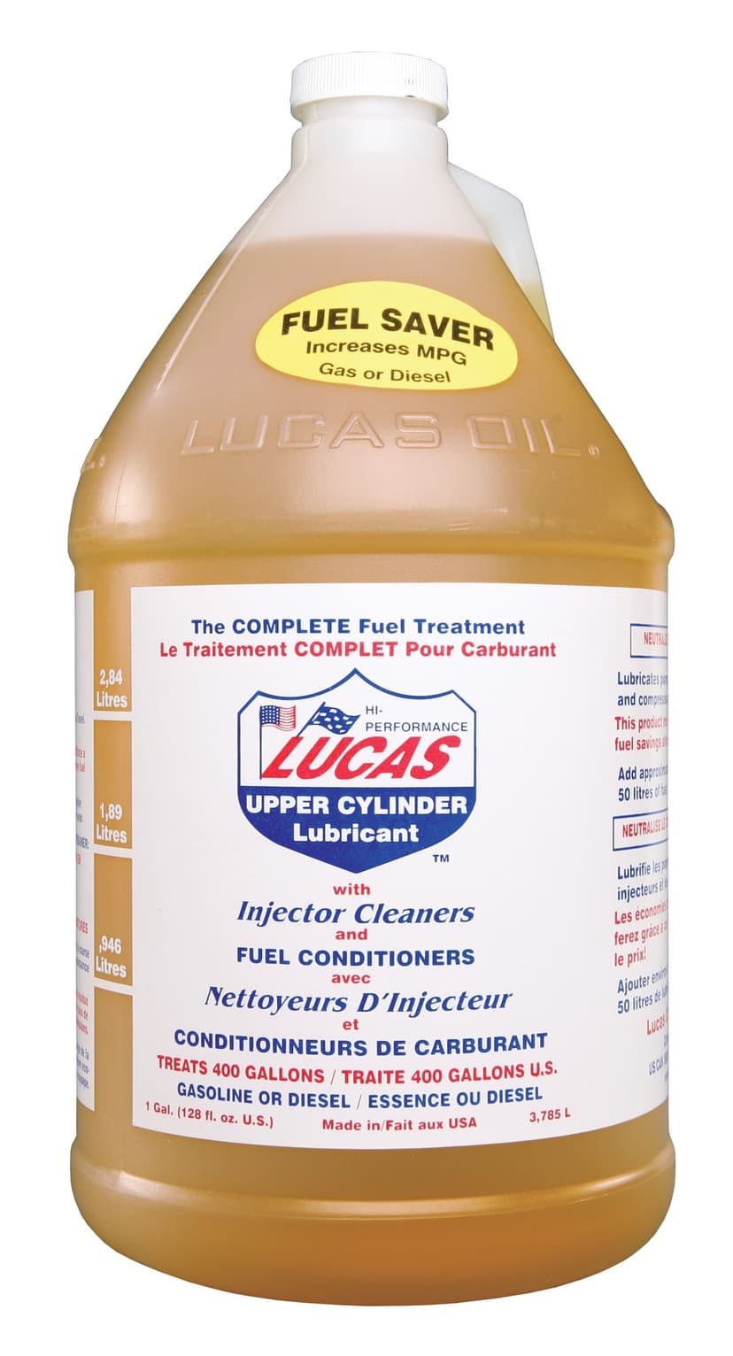 Lucas Oil Fuel Treatment with Upper Cylinder Lubricant & Injector Cleaner, 3.78-L