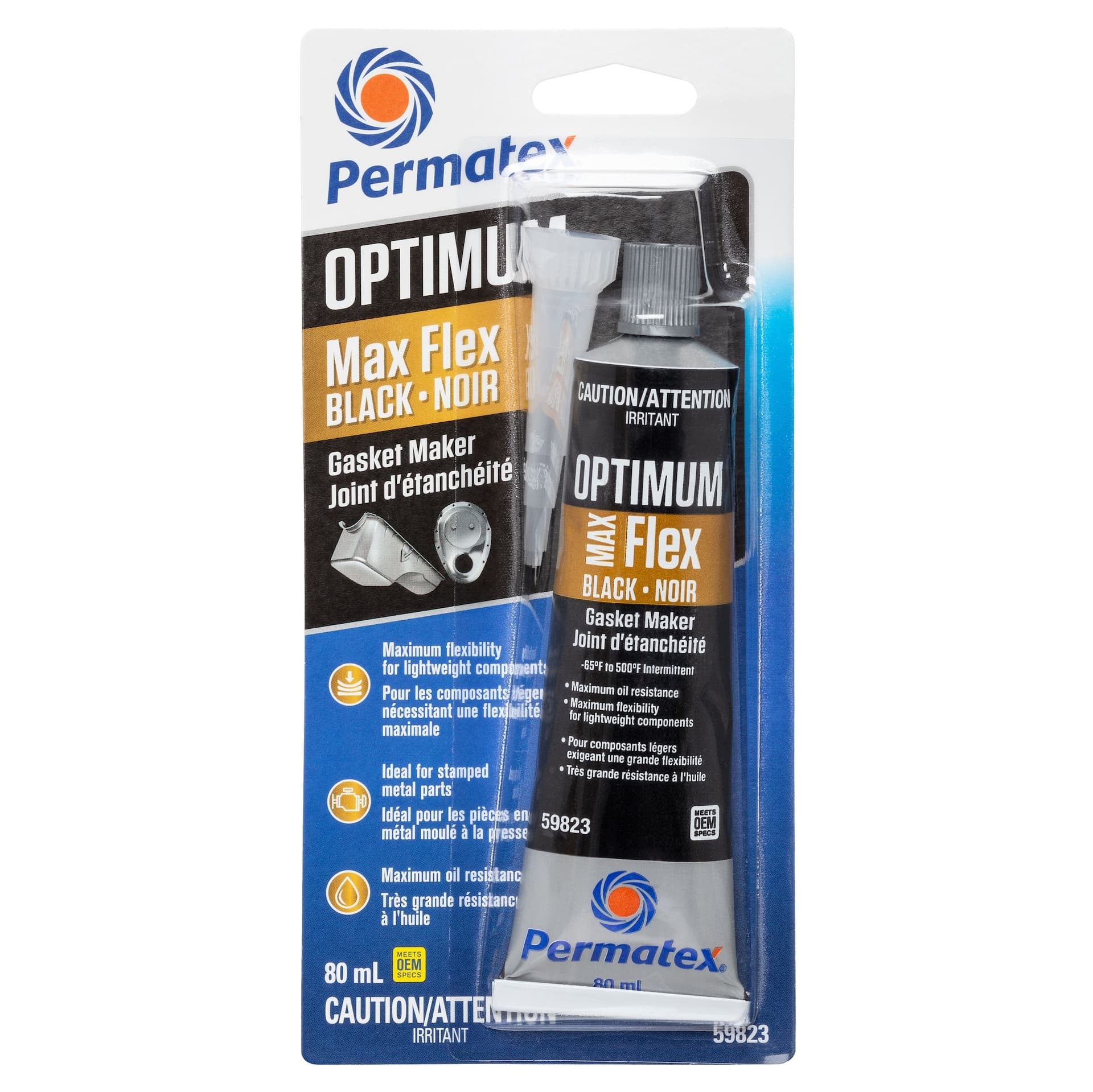 Permatex® Optimum Black Oil Resistant RTV Silicone Gasket Maker, 1-pk, 80-mL