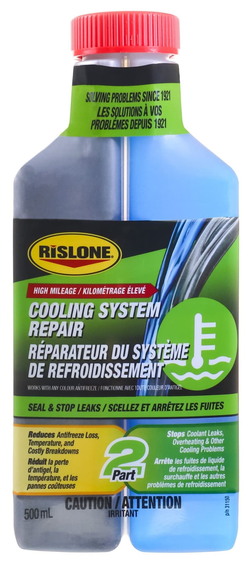 Rislone High-Mileage 2-Part Cooling System Repair, 500-mL
