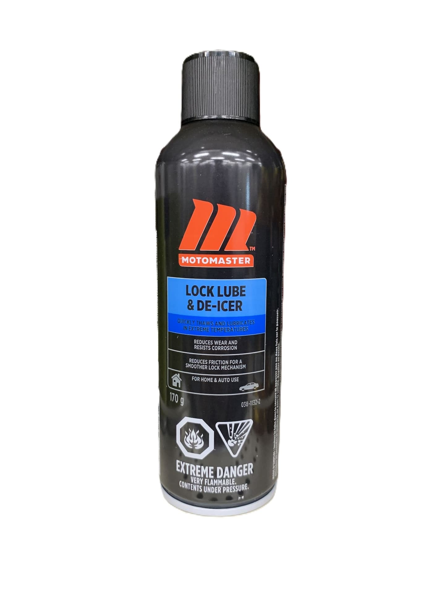 MotoMaster Lock Lubricant & De-Icer Spray, 170-g