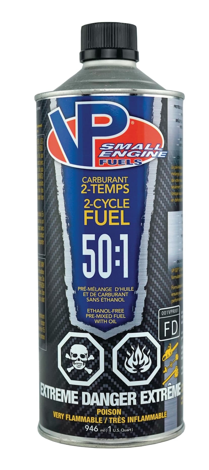 VP Racing Small Engine 50:1 Pre-Mixed 2-Cycle Fuel, Ethanol-Free, 946-mL