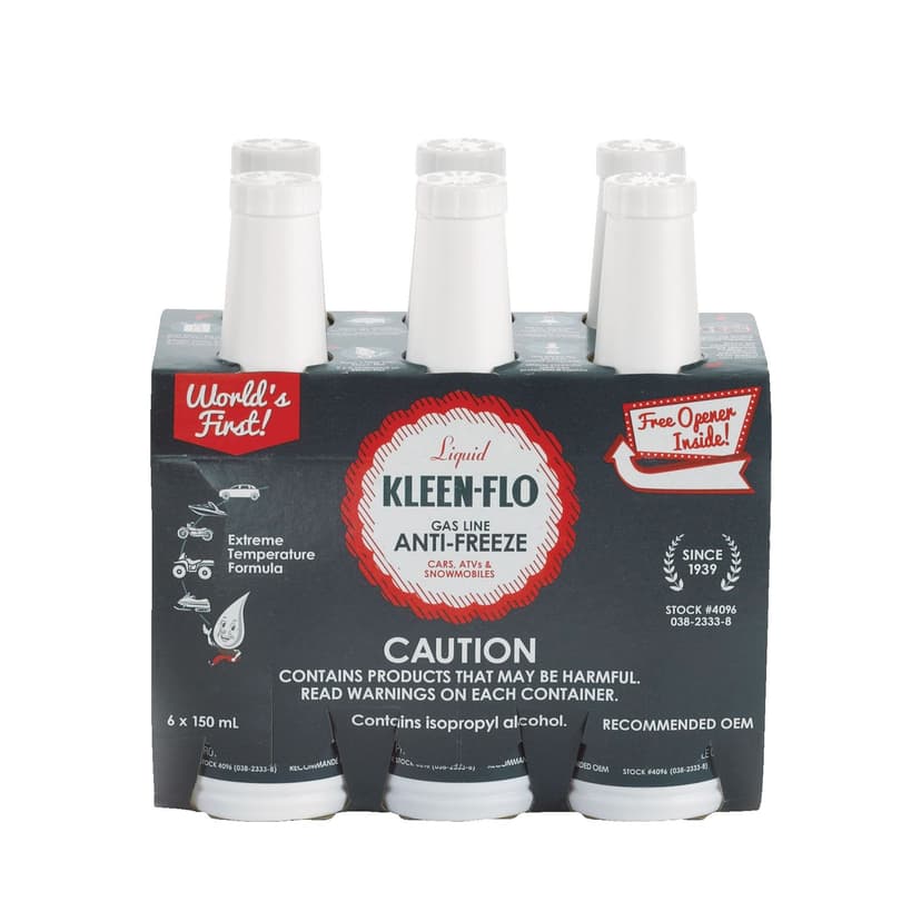 Kleen-Flo Premium Gas Line Anti-Freeze, 6-pk, 150-mL