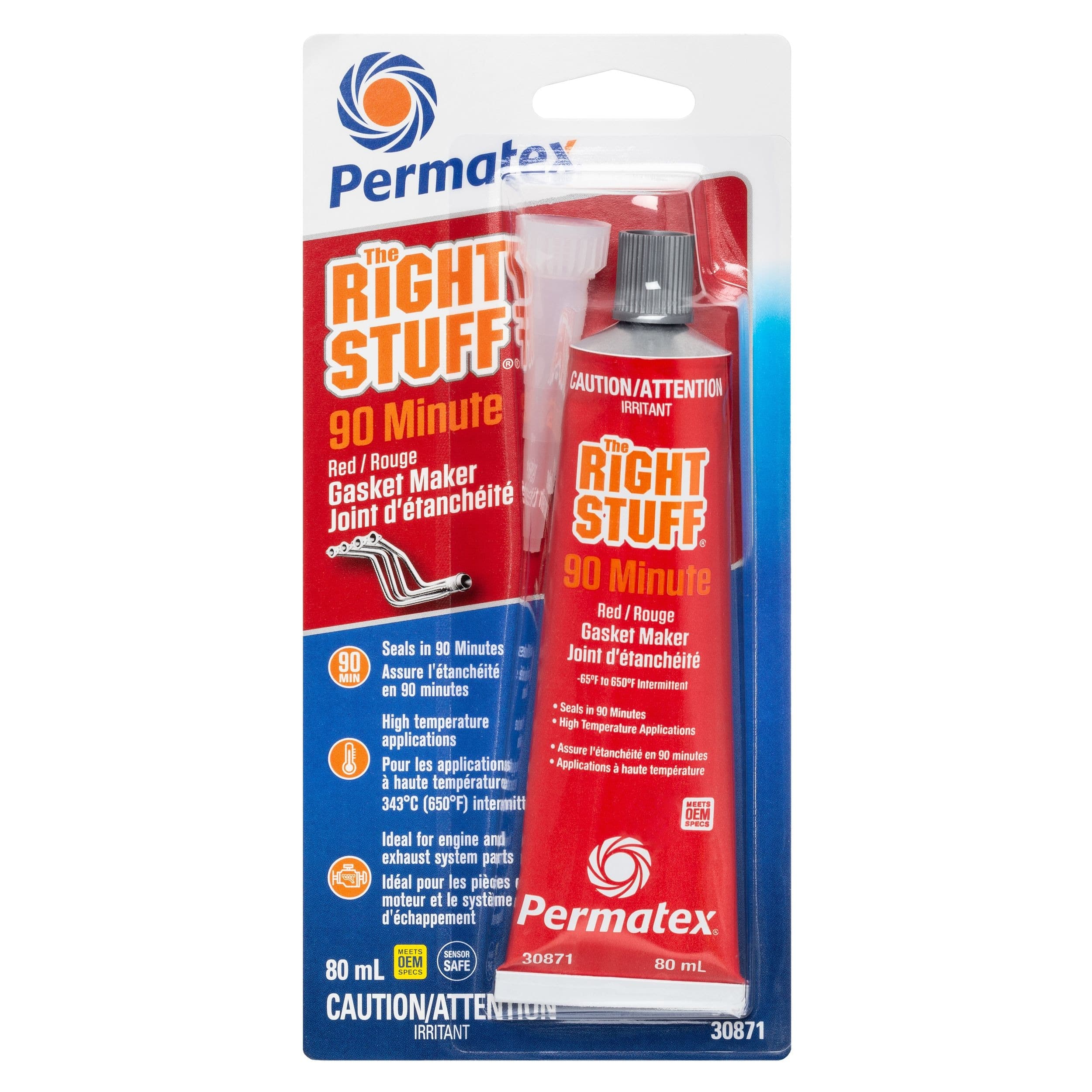 Permatex® 30871 Right Stuff 90 Minute Gasket Maker, Red, 80-mL