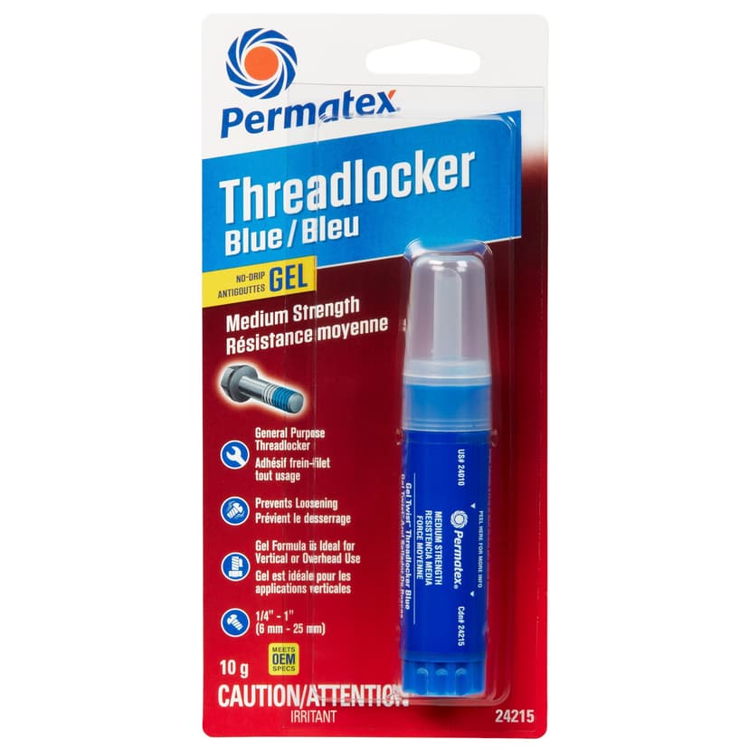 Permatex® Medium-Strength 242 Threadlocker, Blue GEL, 10-g