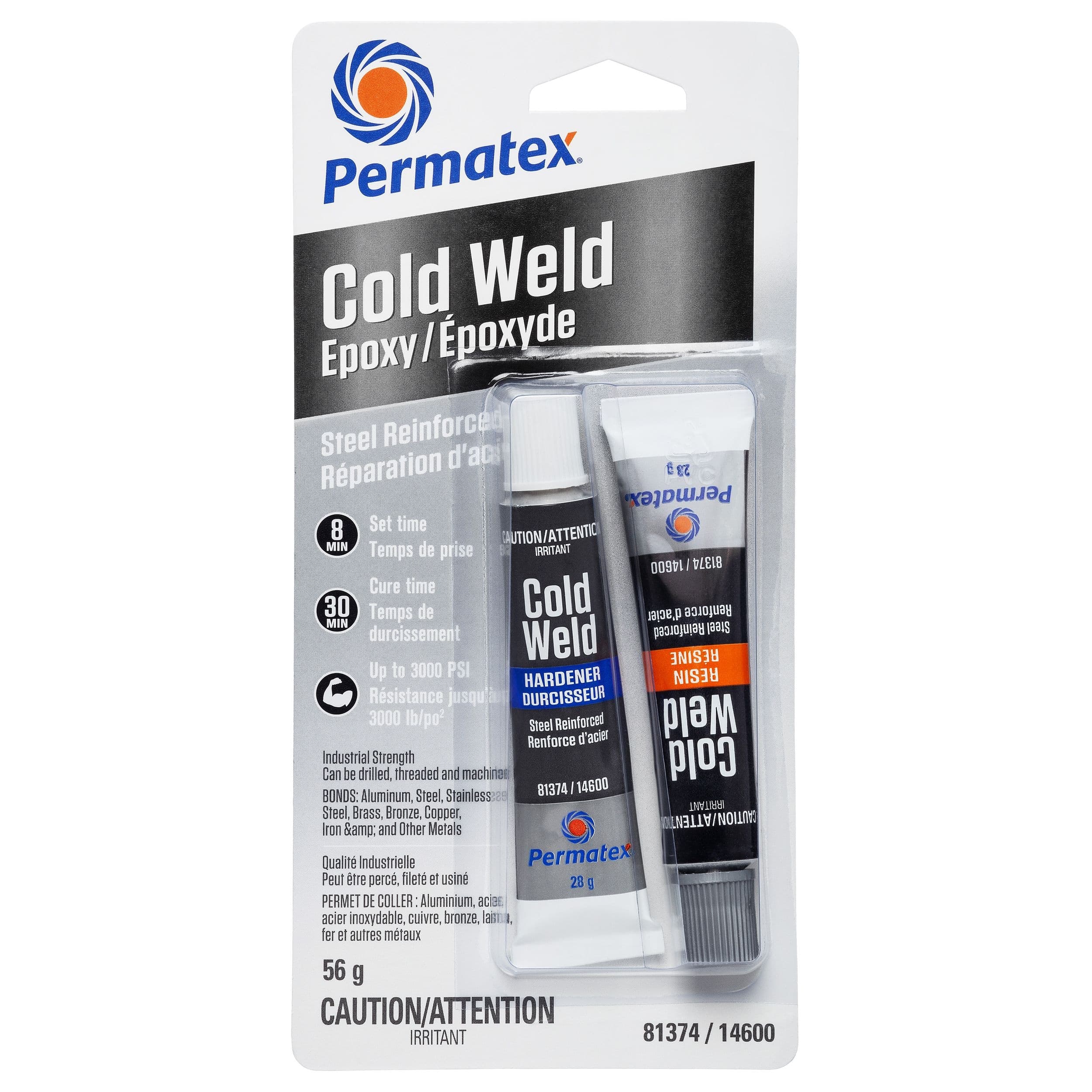 Permatex® Original Cold Weld Steel Reinforced Epoxy, 2 x 28-g