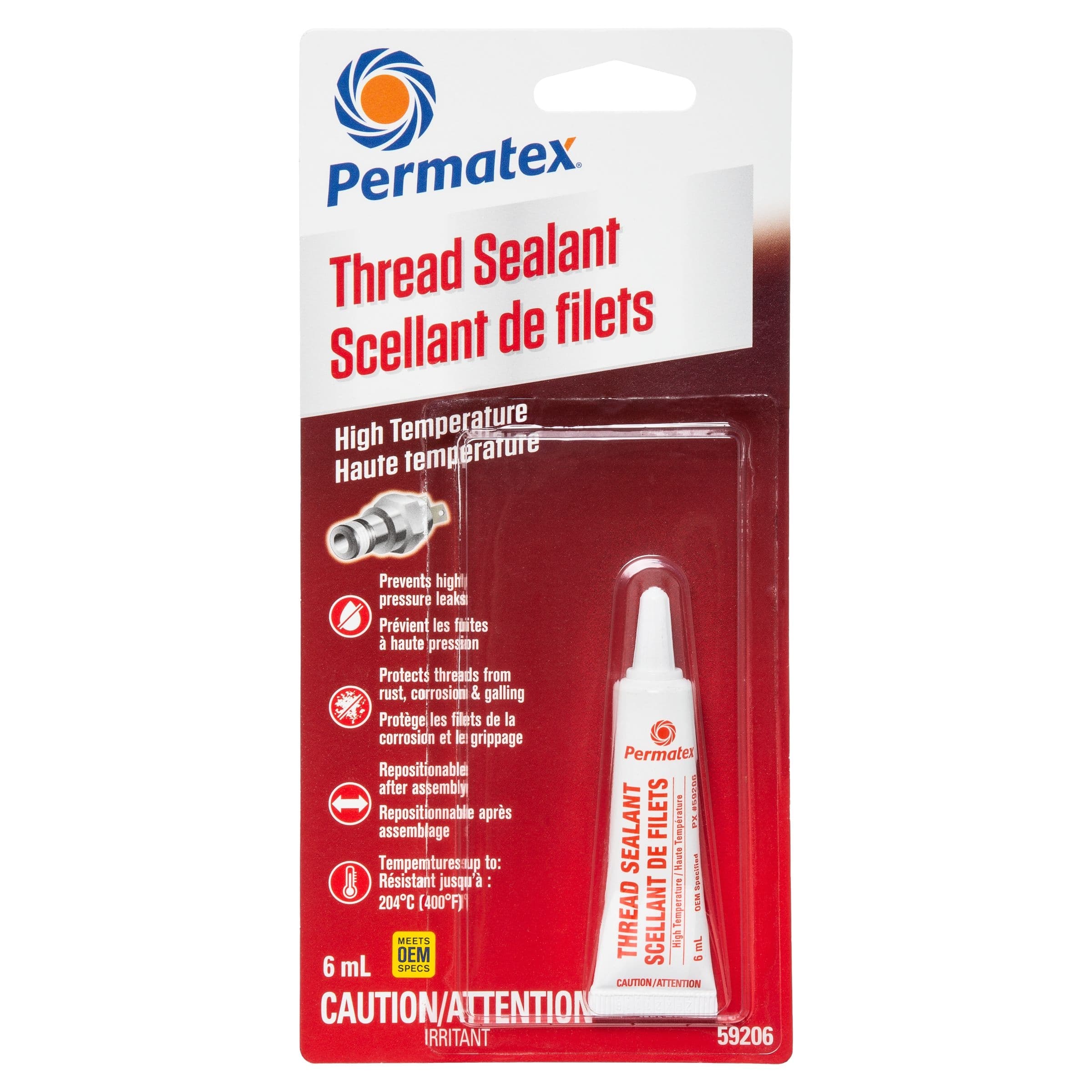 Permatex® 59206 High-Temperature 592 Thread Sealant, 6-mL