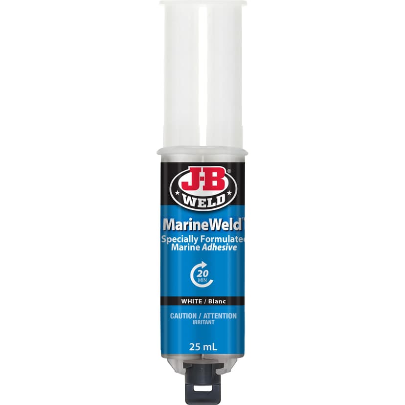 J-B Weld Marine Weld Marine Epoxy Syringe, White, 25-mL