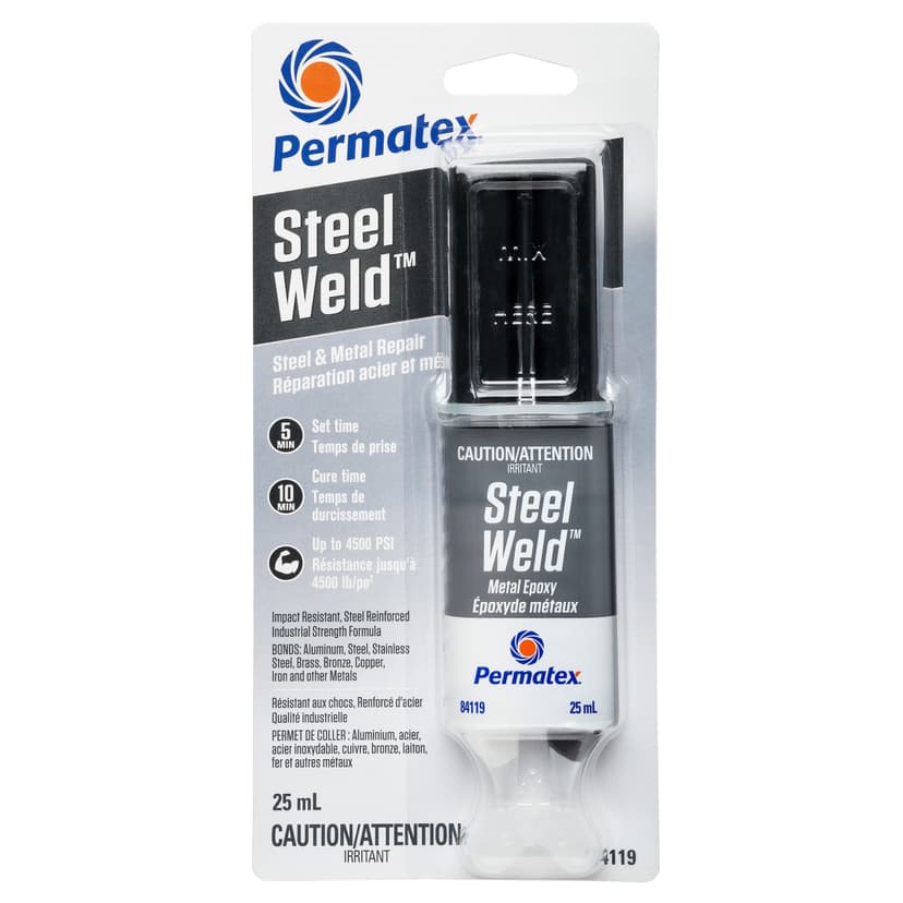 Permatex® Steel Weld 4 Minute Metal Epoxy, 25-mL