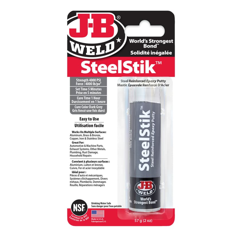 JB Weld SteelStik Steel Reinforced Epoxy Putty Stick, 57-g
