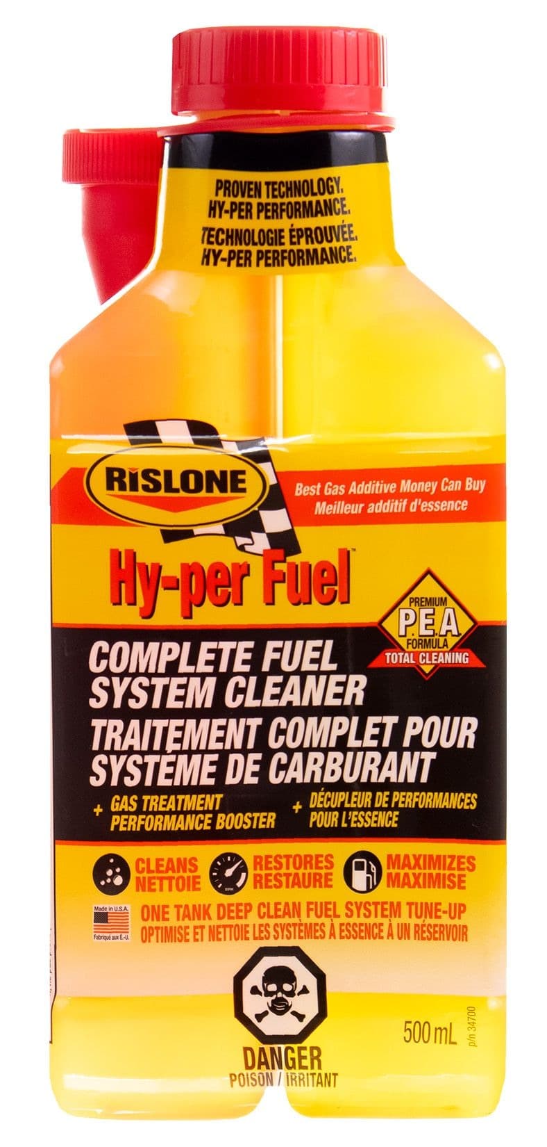 Rislone Hy-per Fuel Gas Complete Fuel System Cleaner, 500-mL