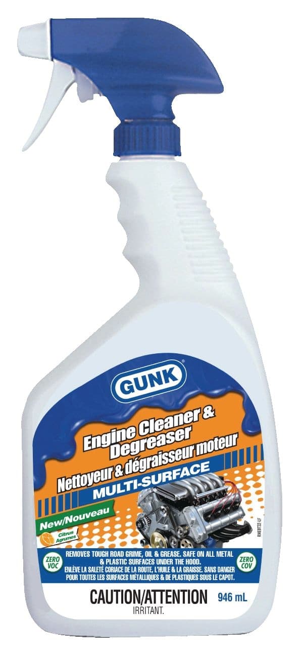 GUNK Multi-Surface Engine Cleaner & Degreaser with Trigger Spray, 946-mL