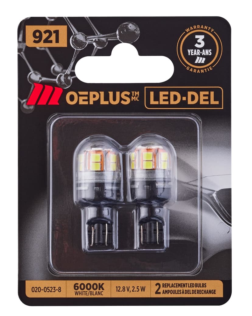 MotoMaster 921 OEPLUS® LED Mini Bulbs, 2-pk