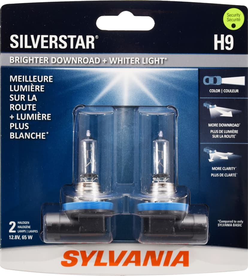 Sylvania H9B SilverStar® Halogen Headlight Bulb, 2-pk