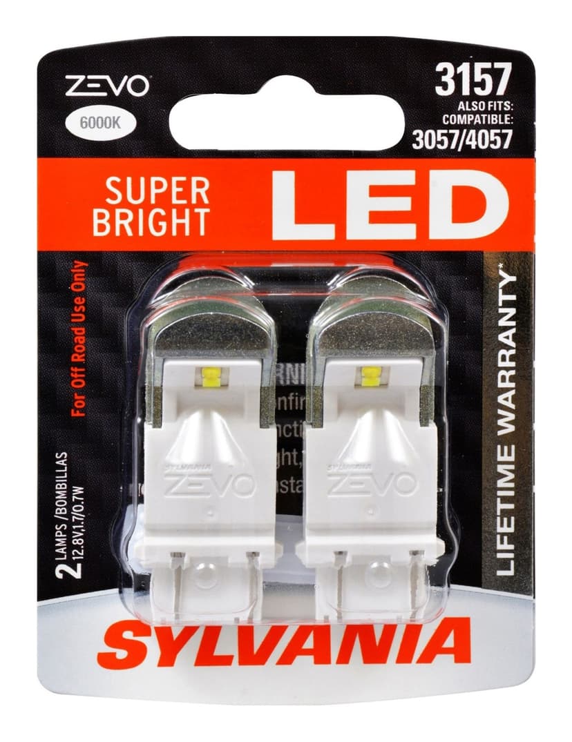 SYLVANIA ZEVO® 3157 LED Mini Bulbs, Super Bright, 2-pk