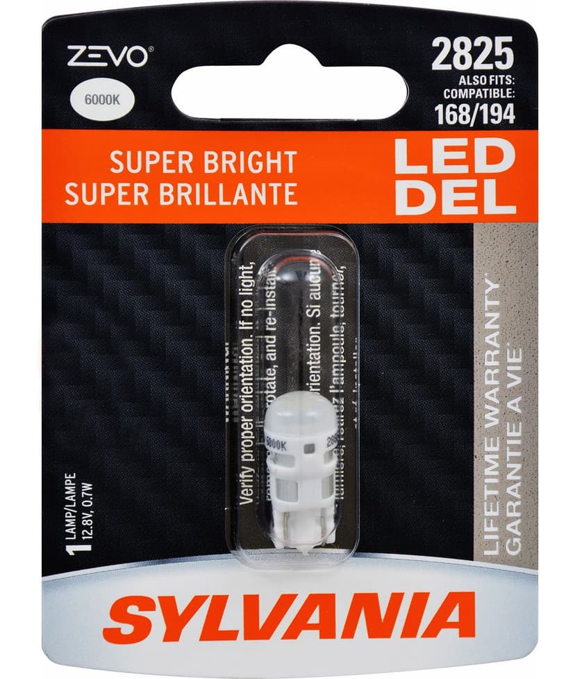 2825 Sylvania ZEVO® LED Mini Bulb, Super Bright, 1-pk