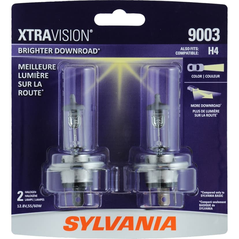 Sylvania 9003 XtraVision® Halogen Headlight Bulb, 2-pk