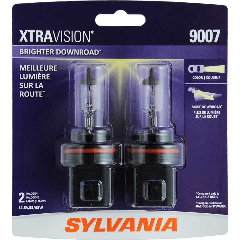 SYLVANIA 9007 XtraVision® Halogen Headlight Bulb, 2-pk