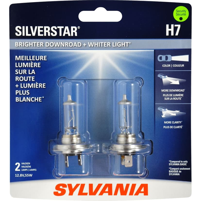 Sylvania H7 SilverStar® Halogen Headlight Bulb, High-Performance, 2-pk