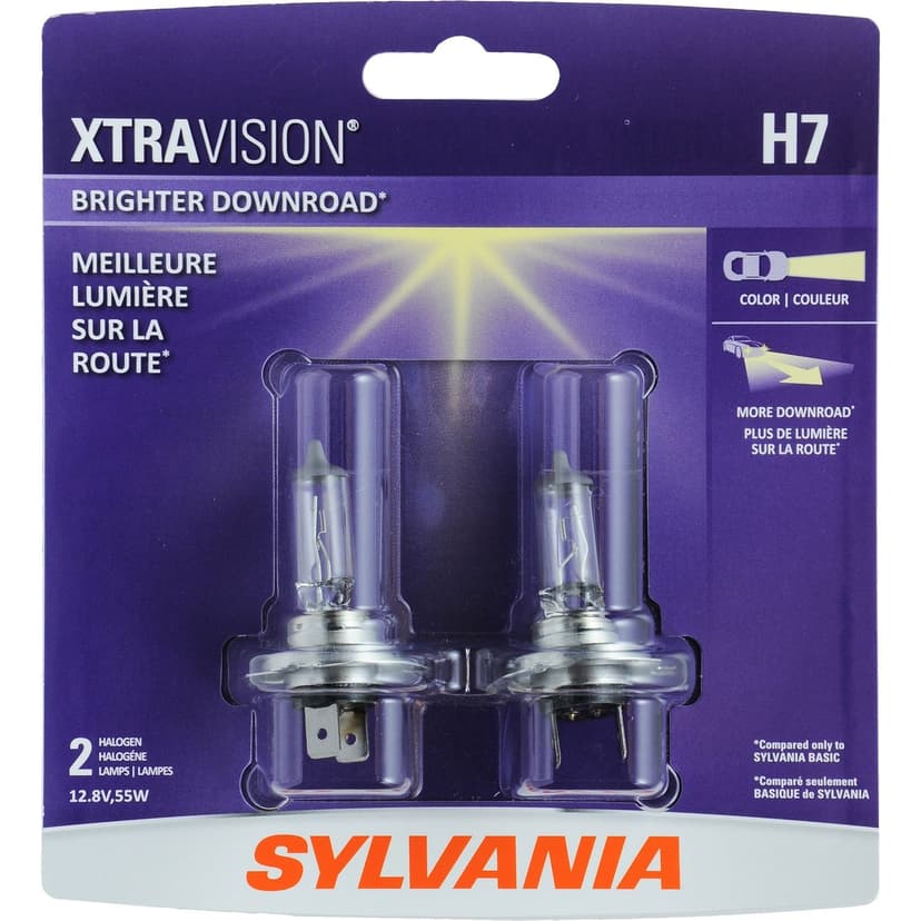 Sylvania H7 XtraVision® Halogen Headlight Bulb, 2-pk