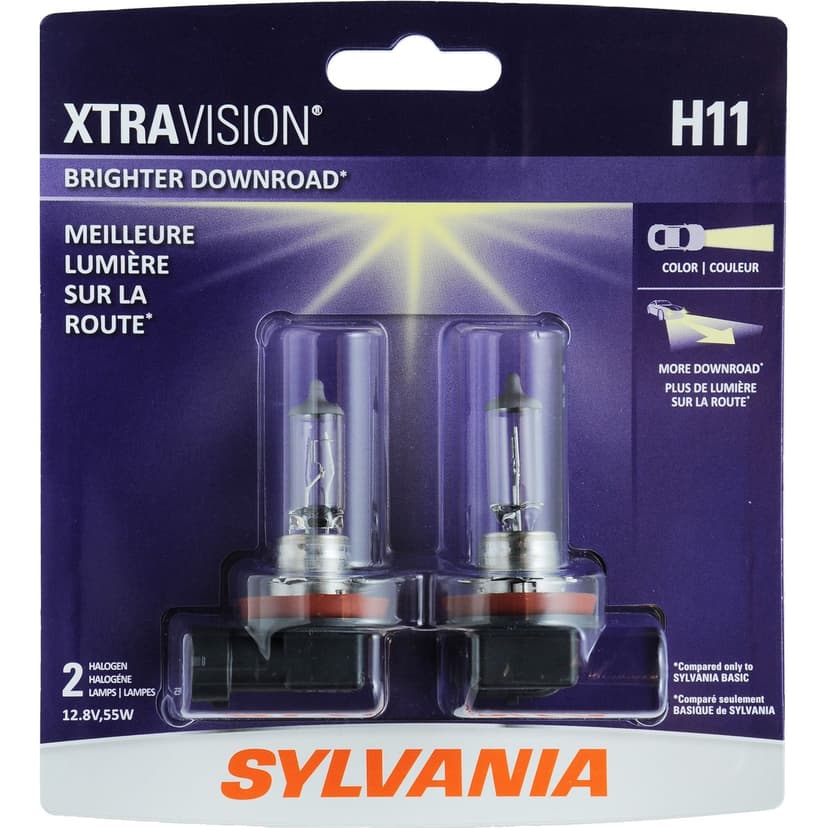 Sylvania H11 XtraVision® Halogen Headlight Bulb, 2-pk