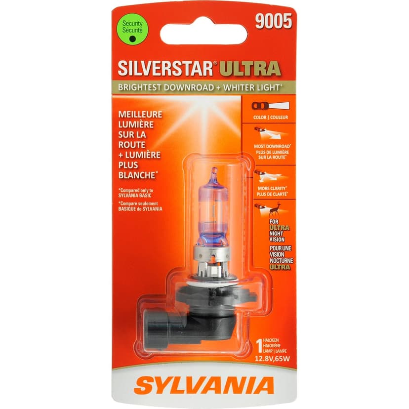 Sylvania 9005 SilverStar® ULTRA Halogen Headlight Bulb, Whiter Light, 1-pk