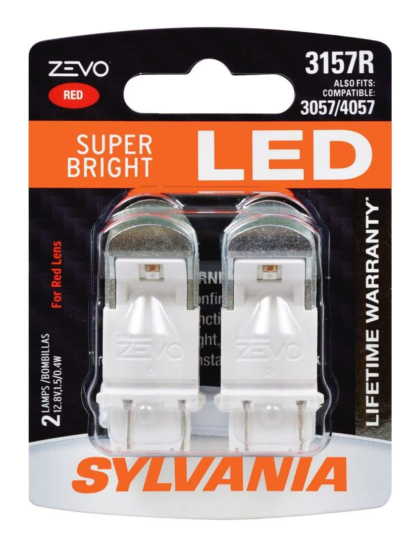 SYLVANIA 3157R RED ZEVO LED Mini, 2 Pack