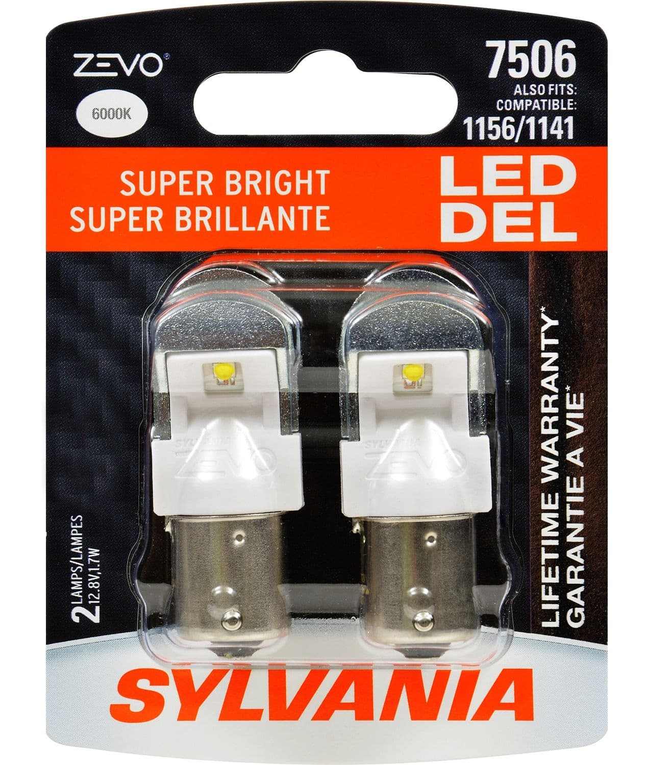 7506 Sylvania ZEVO® LED Mini Bulb, Super Bright, 2-pk