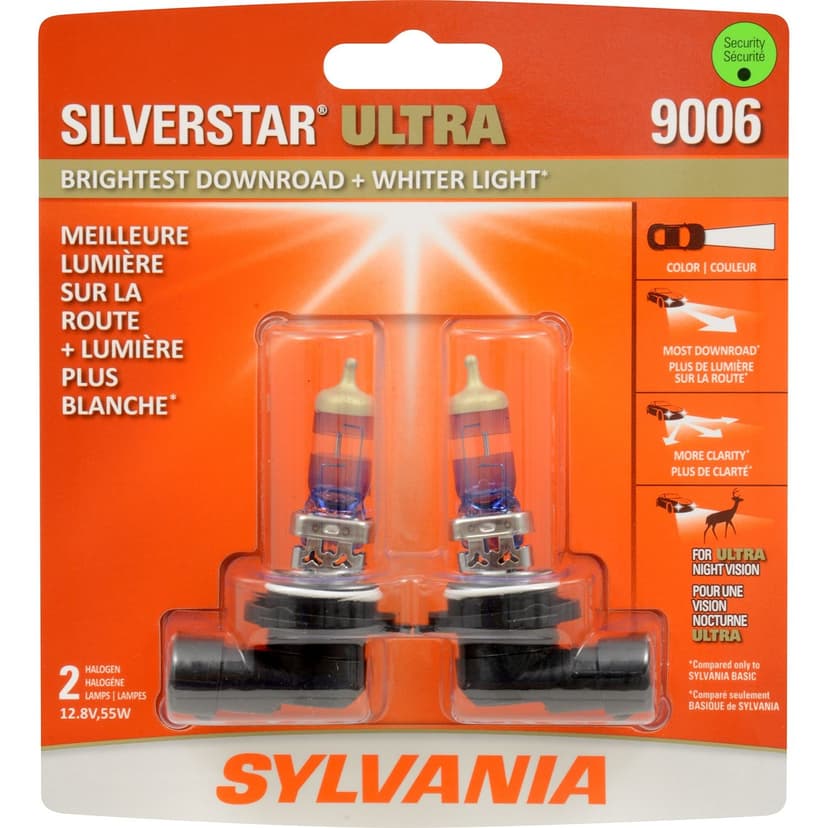 Sylvania 9006 SilverStar® ULTRA Performance Halogen Headlight Bulb, 2-pk