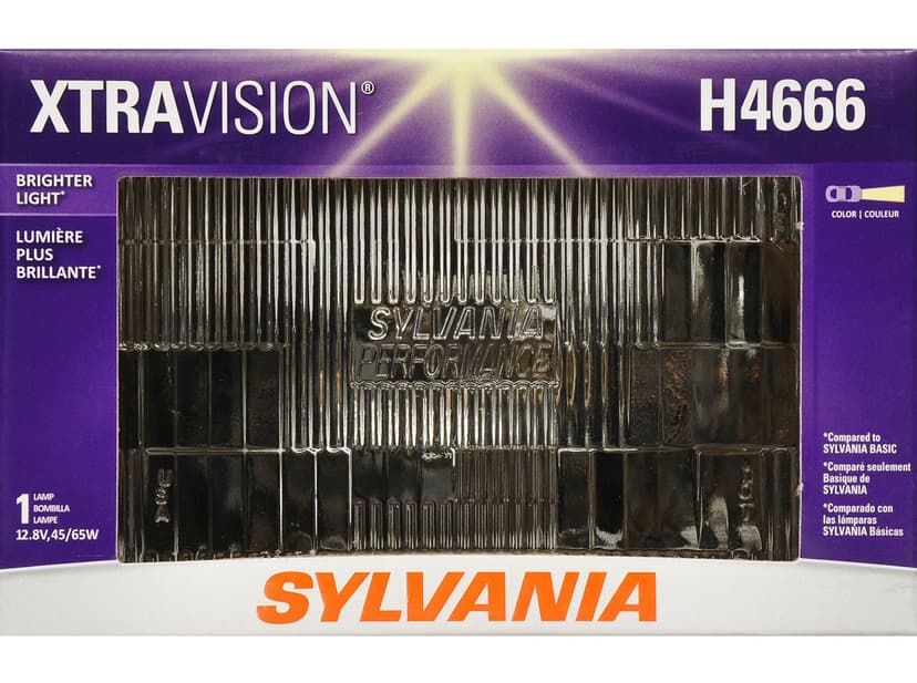 H4666 Sylvania XtraVision® Sealed Beam Headlight, Brighter Light, 1-pk