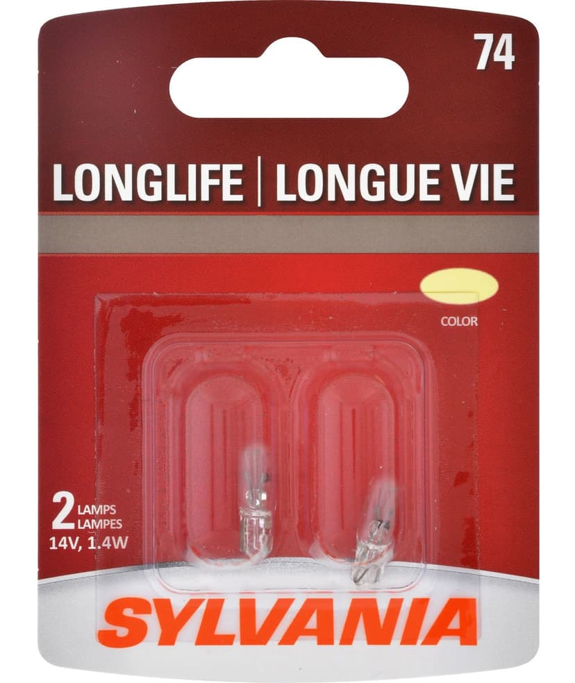 74 Sylvania Long Life Mini Bulb, 2-pk