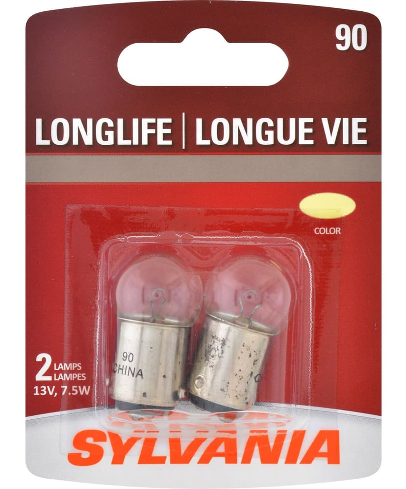 90 Sylvania Long Life Mini Bulb, 2-pk
