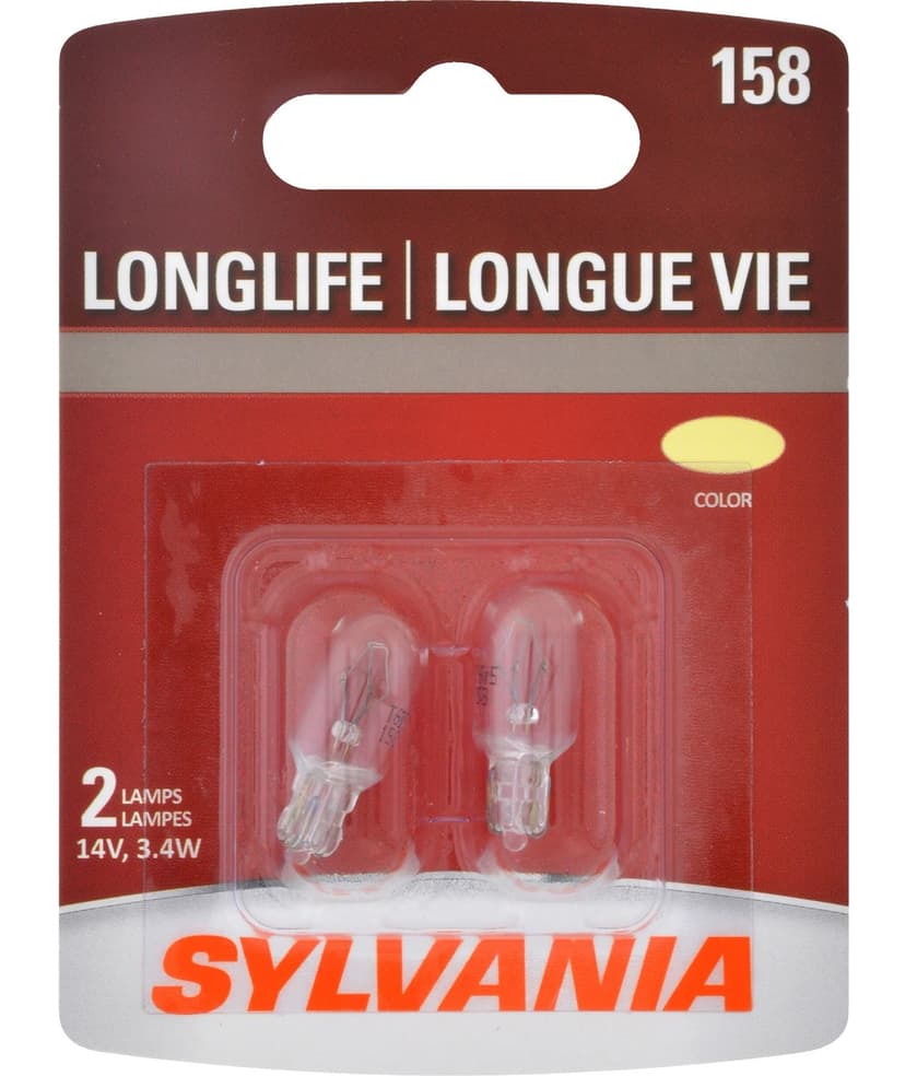 158 Sylvania Long Life Mini Bulb, 2-pk