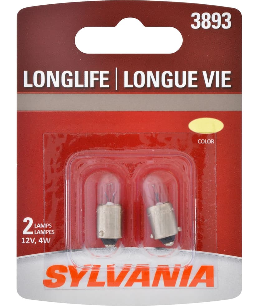 3893 Sylvania Long Life Mini Bulb, 2-pk