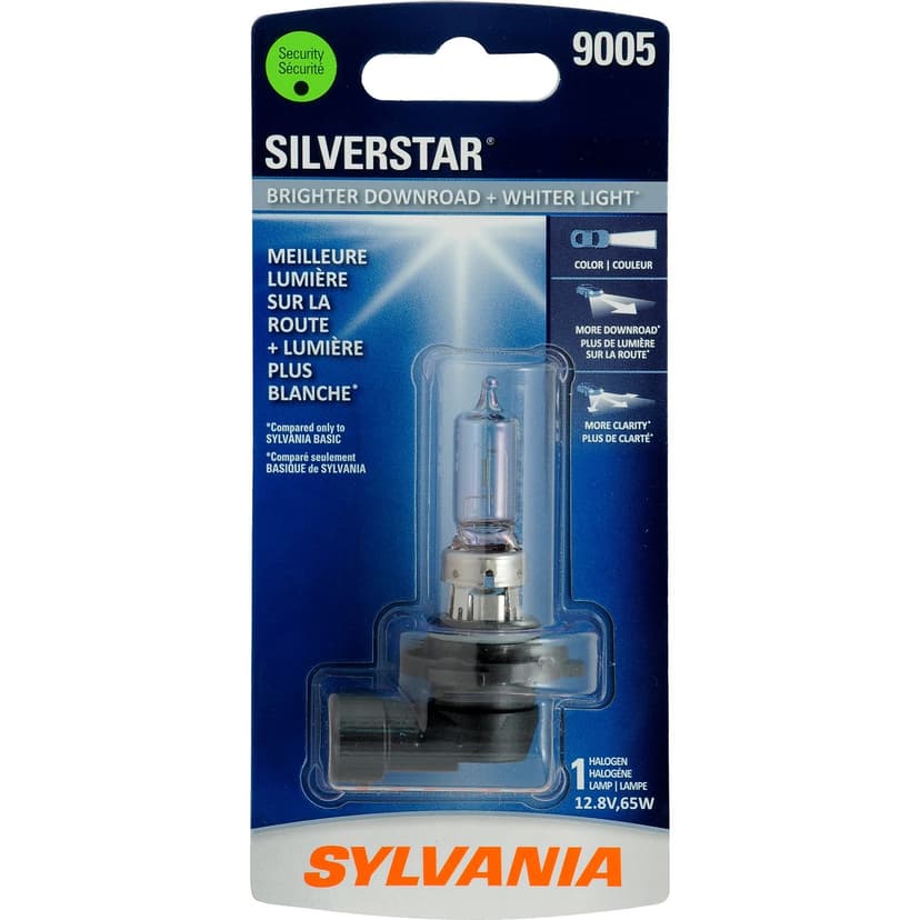 Sylvania 9005 SilverStar® Halogen Headlight Bulb, Whiter Light, 1-pk