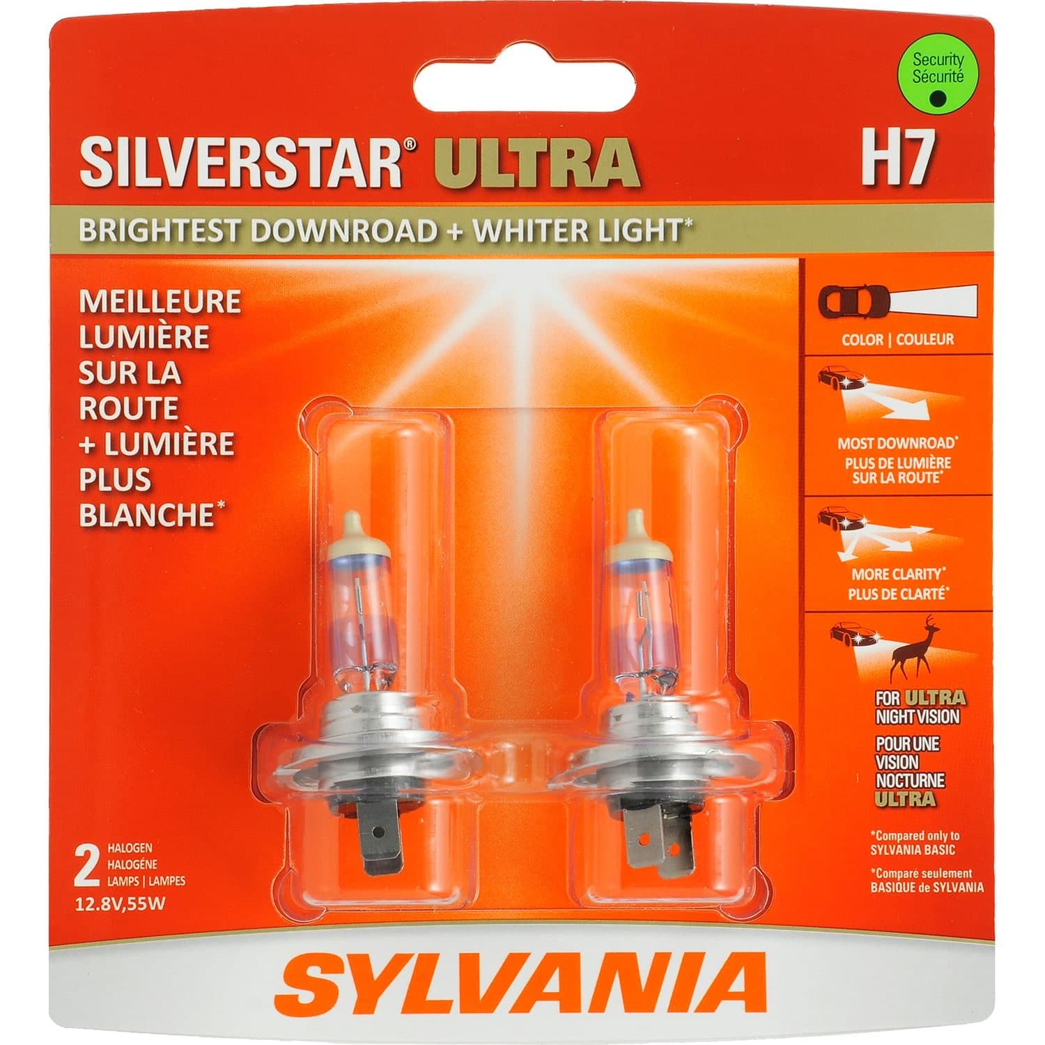 Sylvania H7 SilverStar® ULTRA Performance Halogen Headlight Bulb, 2-pk