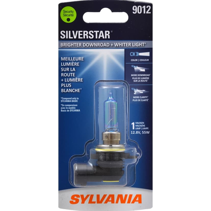 Sylvania 9012 SilverStar® Halogen Headlight Bulb, High-Performance, 1-pk