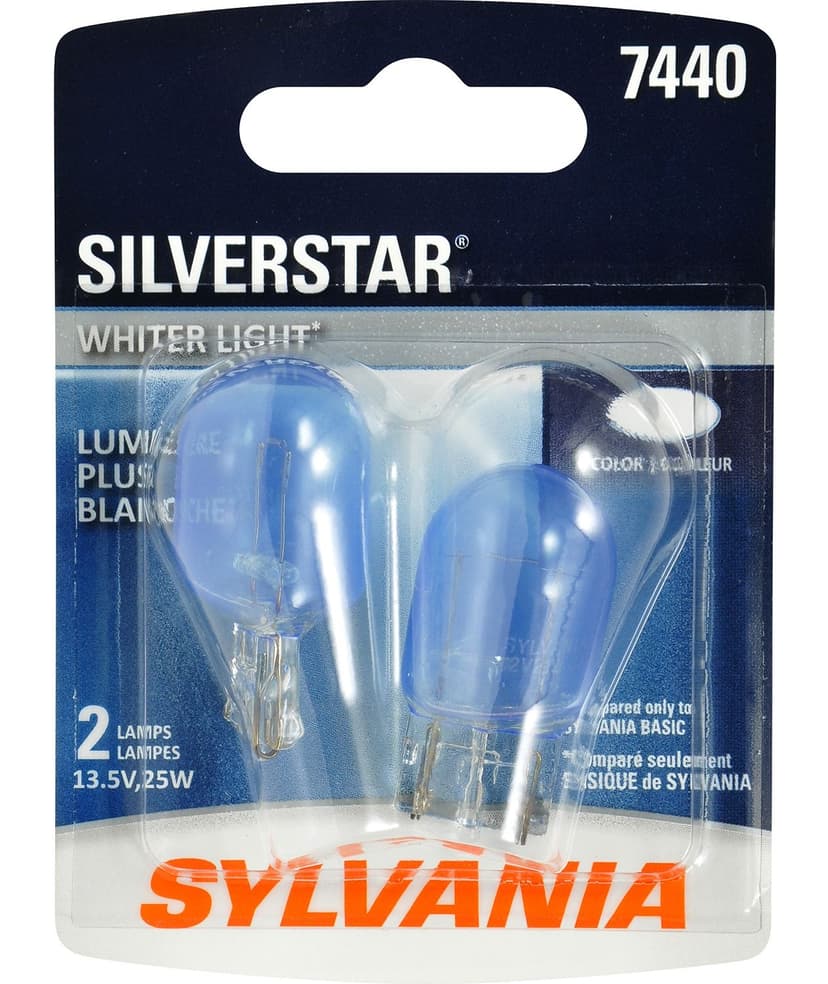 7440 Sylvania SilverStar® Mini Bulb, Whiter Light, 2-pk