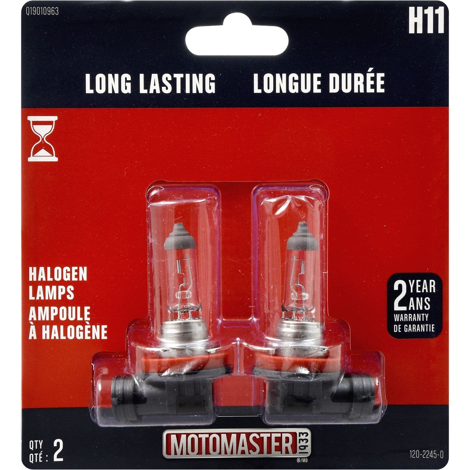 H11 MotoMaster Long Lasting Halogen Bulb, 2-pk
