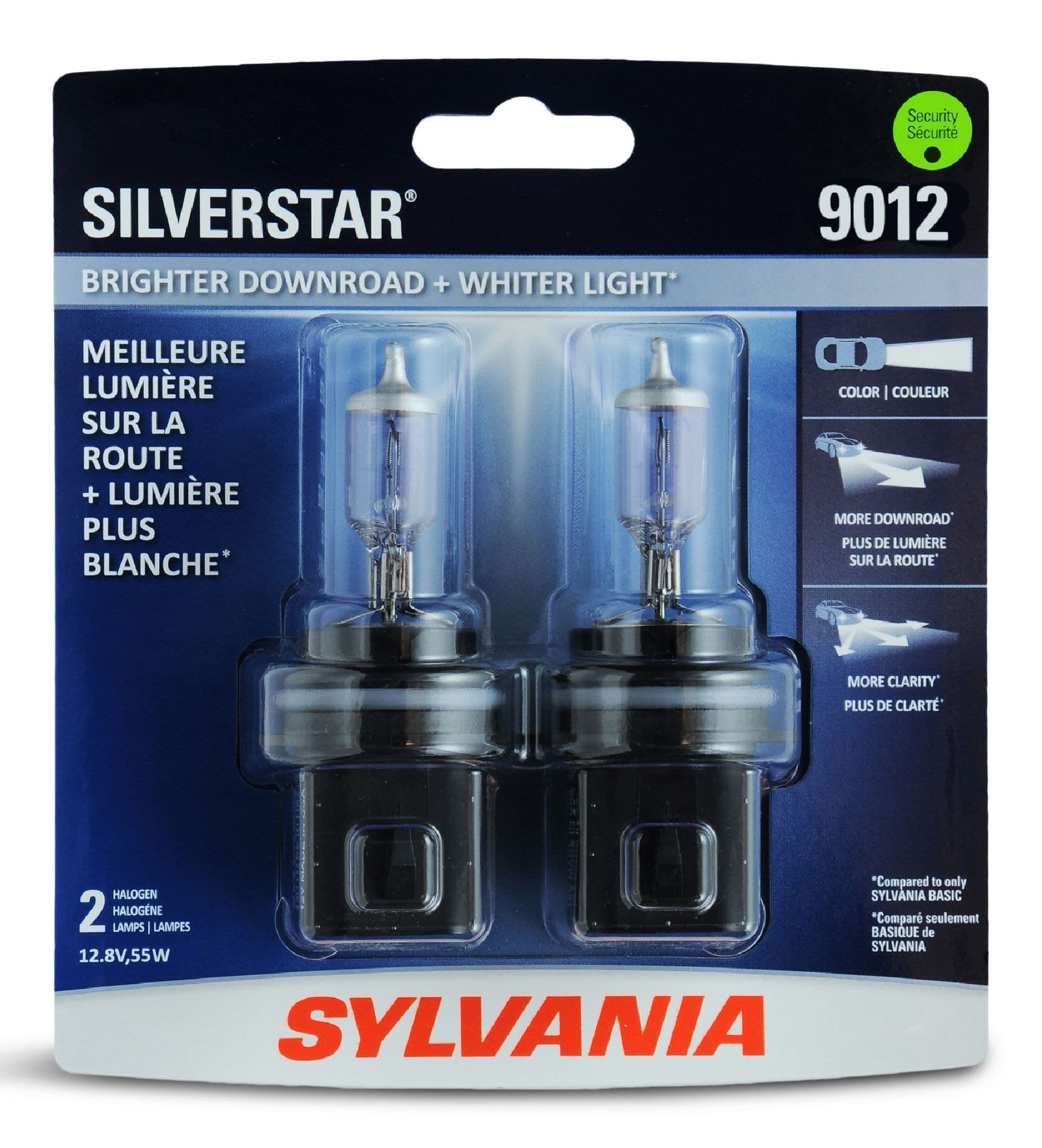Sylvania 9012 SilverStar Halogen Automotive Headlight Bulbs, 2-pk