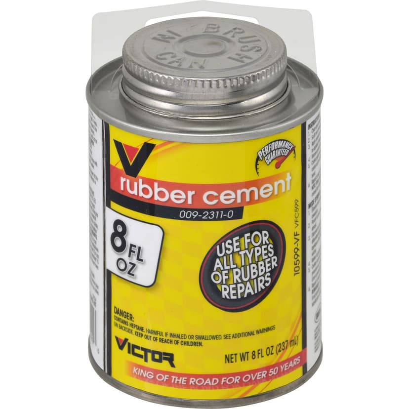 Victor Multi-Purpose Rubber Cement with Brush, 237 mL