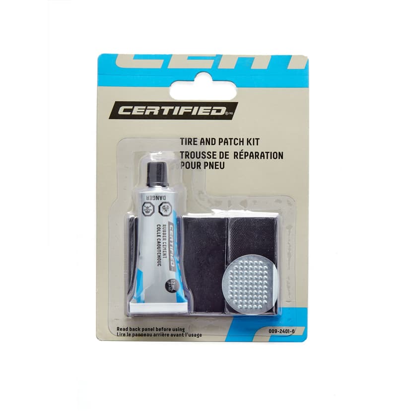 Certified Heavy-Duty Tire Patch Kit w/ Rubber Cement