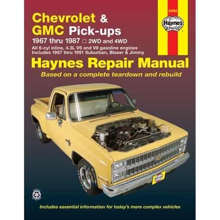 Chevrolet & GMC Pick-ups 1967 thru 1987 Haynes Repair Manual, 24064