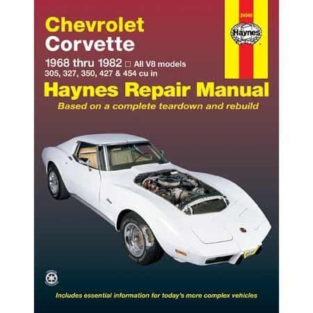 Chevrolet Corvette 1968 thru 1982 Haynes Repair Manual, 24040