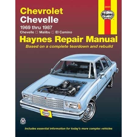 Chevrolet Chevelle 1969 thru 1987 Haynes Repair Manual, 24020