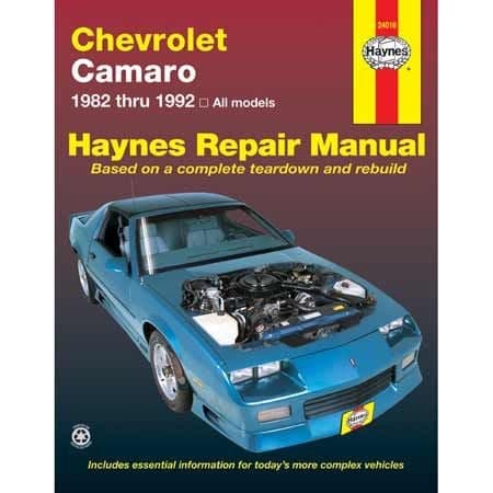 Chevrolet Camaro 1982 thru 1992 Haynes Repair Manual, 24016