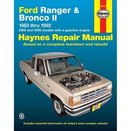 Ford Ranger & Bronco II 1983 thru 1992 Haynes Repair Manual, 36070