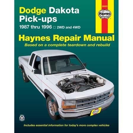 Dodge Dakota Pick-ups 1987 thru 1996 Haynes Repair Manual, 30020