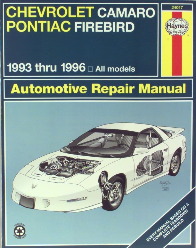 Chevrolet Camaro & Pontiac Firebird 1993 thru 1996 Haynes Repair Manual, 24017