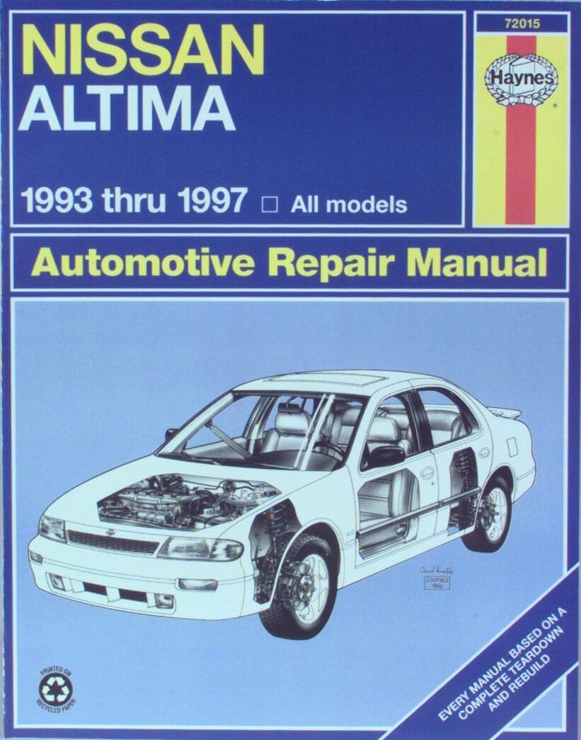 Nissan Altima 1993 thru 2006Haynes Repair Manual, 72015